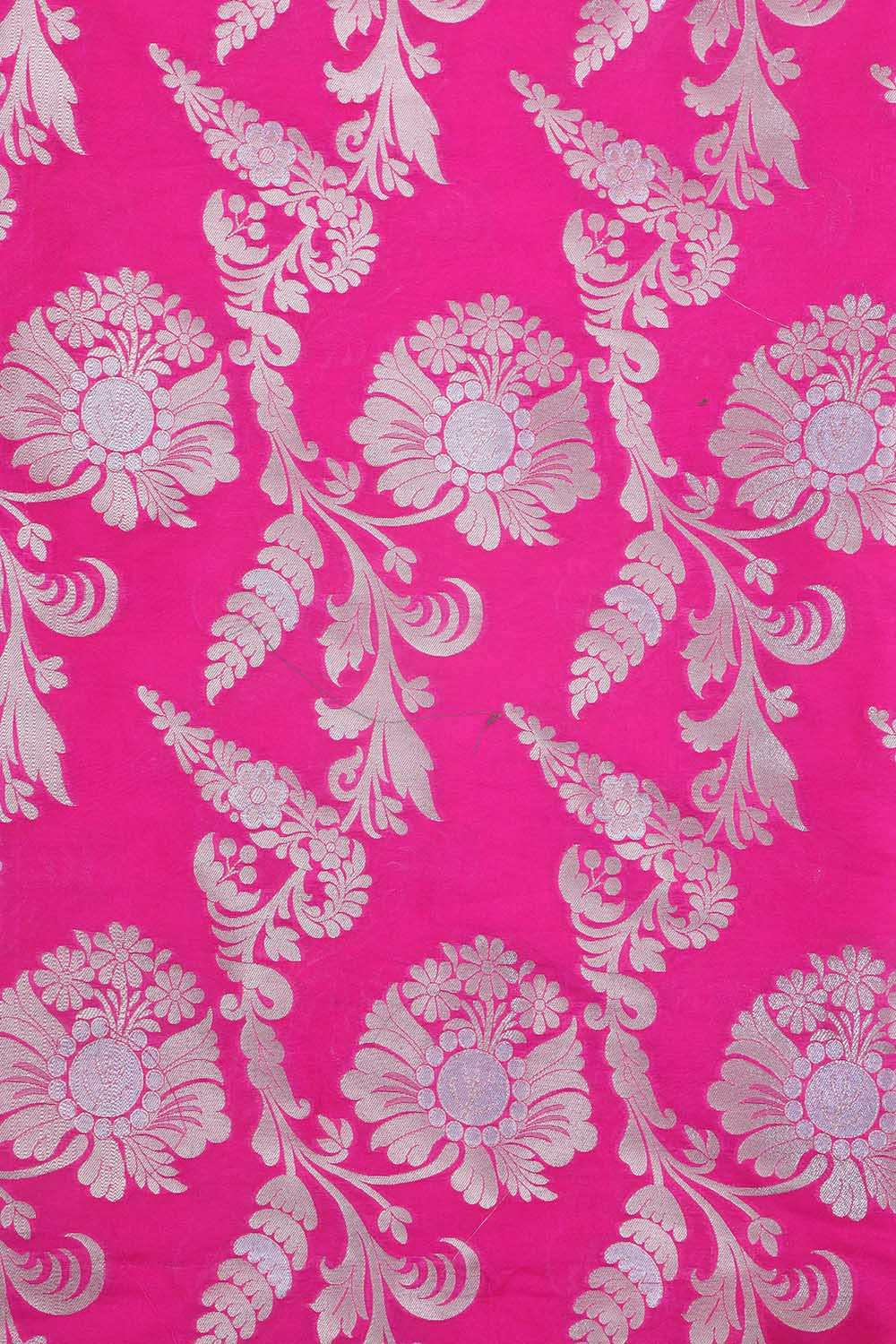 Pink Banarasi Silk Sona Roopa Suit With Blue Tissue Dupatta - Luxurion World
