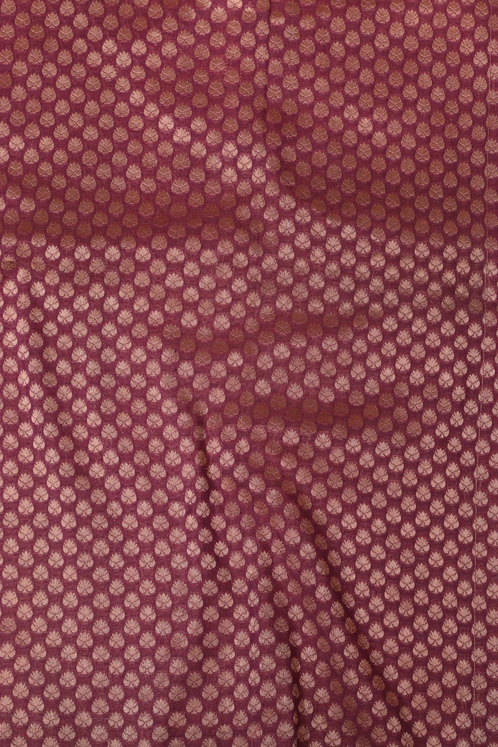 Exquisite Purple Banarasi Silk With Purple Paithani Silk Peacock & Floral Design Dupatta - Luxurion World