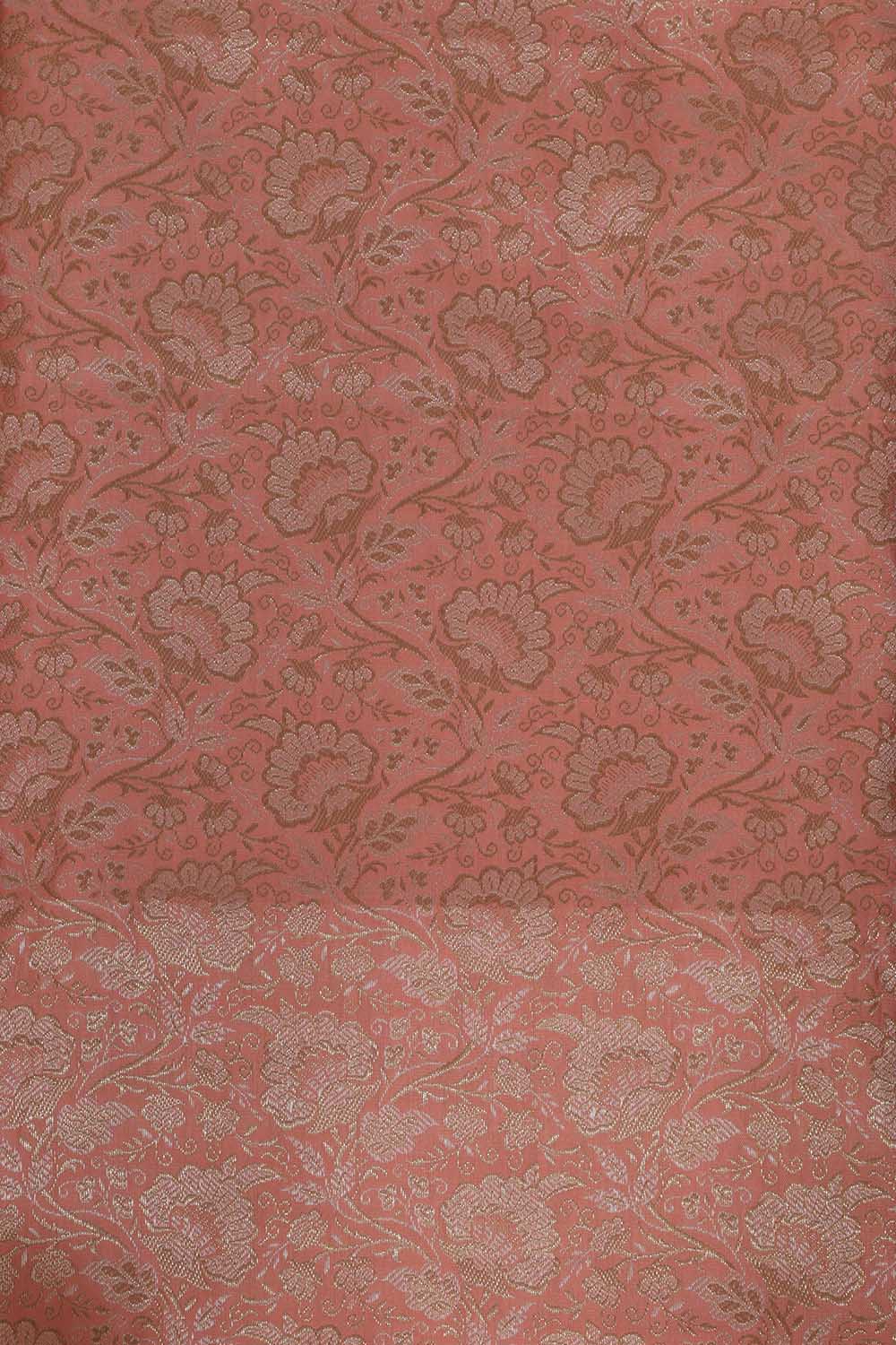 Pink Banarasi Brocade Silk Suit With Pastel Banarasi Silk Dupatta - Luxurion World