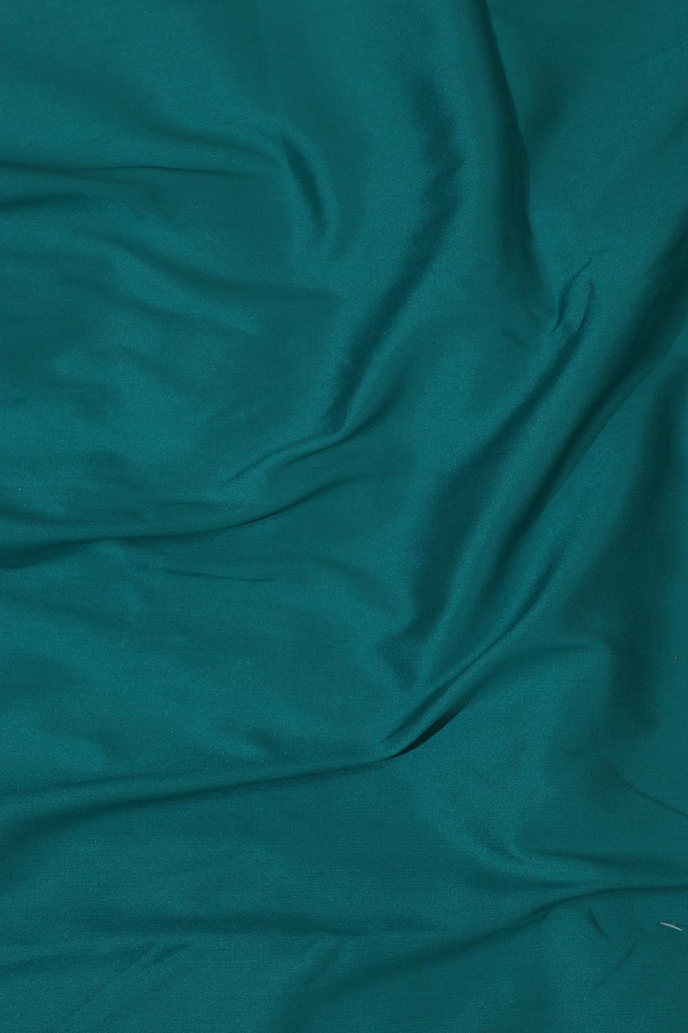 Blue Plain Silk Suit With Greenish Blue Banarasi Silk Meenakari Dupatta - Luxurion World