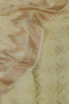 Yellow Banarasi Brocade Silk Suit With Dyeable Banarasi Handloom Pure Chiffon Crushed Booti Design Dupatta - Luxurion World