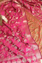 Elegant Green Banarasi Tanchui Silk Suit With Pink Banarasi Silk Dupatta - Luxurion World
