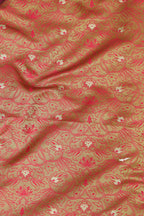 Elegant Green Banarasi Tanchui Silk Suit With Pink Banarasi Silk Dupatta - Luxurion World