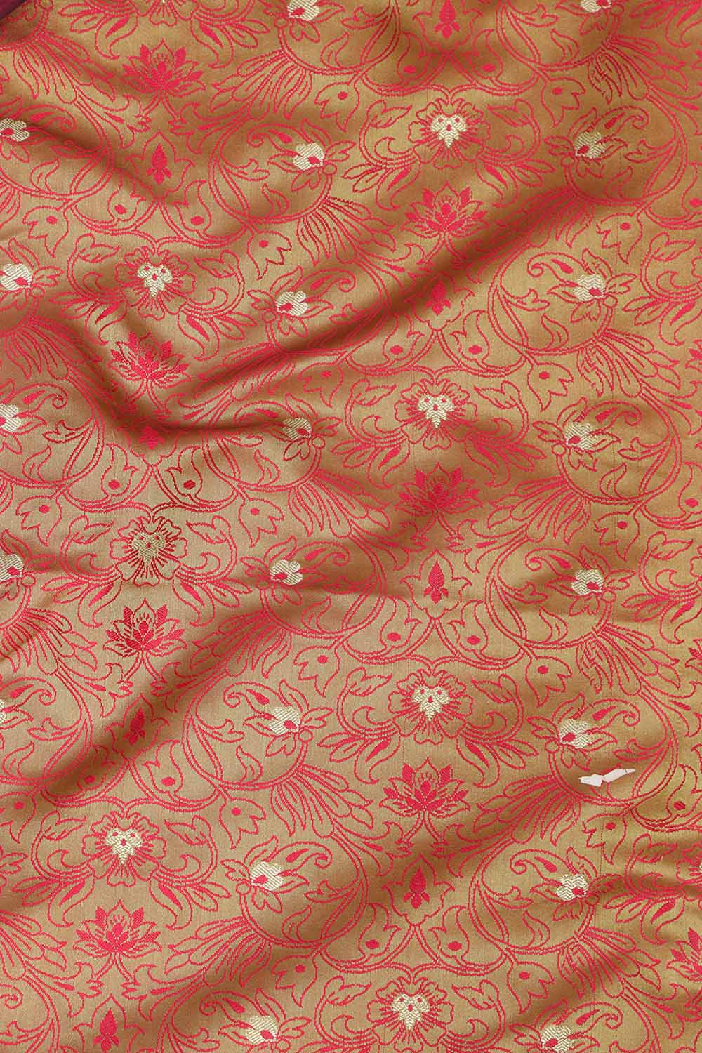 Elegant Green Banarasi Tanchui Silk Suit With Pink Banarasi Silk Dupatta - Luxurion World