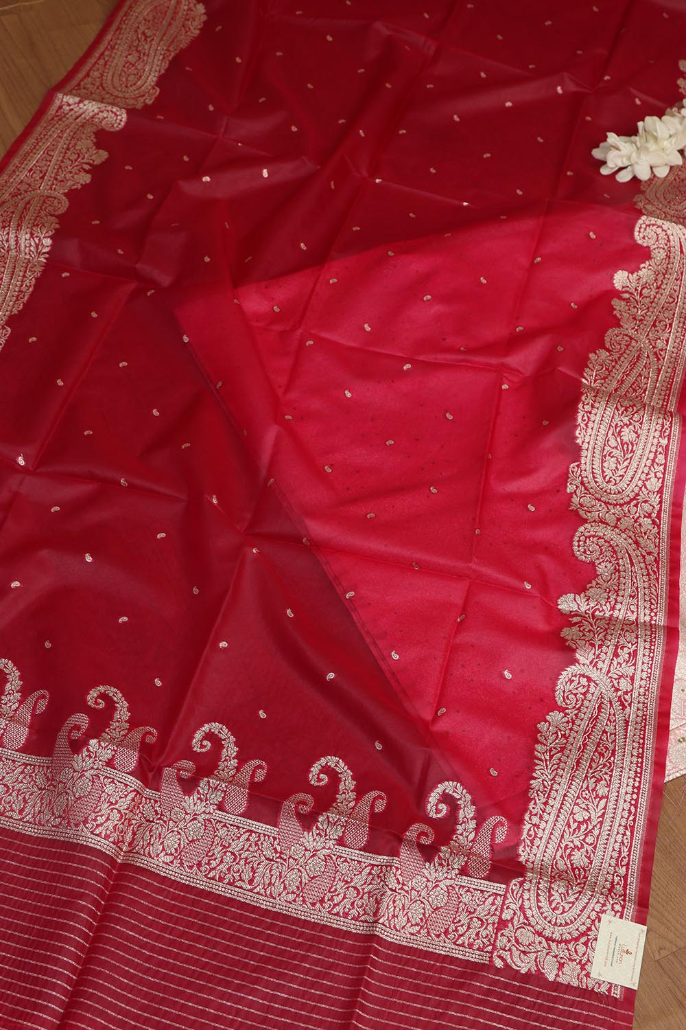 Elegant Pink Banarasi Brocade Silk Suit With Pink Banarasi Organza Silk Dupatta - Luxurion World