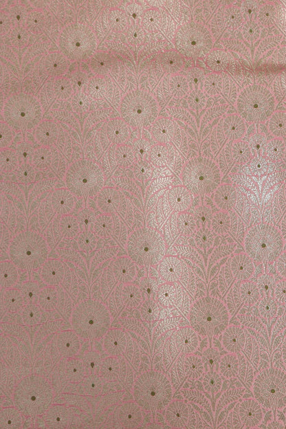 Elegant Pink Banarasi Brocade Silk Suit With Pink Banarasi Organza Silk Dupatta - Luxurion World