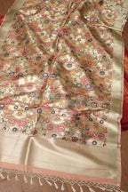 Stunning Pink Plain Tissue Cotton Suit With Banarasi Kimkhwab Design Silk Dupatta - Luxurion World
