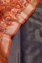Elegant Blue Plain Tissue Cotton Suit With Banarasi Kimkhwab Design Silk Dupatta - Luxurion World