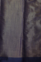 Elegant Blue Plain Tissue Cotton Suit With Banarasi Kimkhwab Design Silk Dupatta - Luxurion World