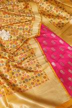 Elegant Pink Banarasi Silk Suit With Banarasi Kimkhwab Design Silk Dupatta - Luxurion World
