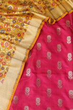 Elegant Pink Banarasi Silk Suit With Banarasi Kimkhwab Design Silk Dupatta - Luxurion World