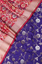 Stunning Elegant Blue Banarasi Silk Sona Roopa Suit With Banarasi Kimkhwab Design Silk Dupatta - Luxurion World
