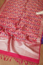 Stunning Elegant Blue Banarasi Silk Sona Roopa Suit With Banarasi Kimkhwab Design Silk Dupatta - Luxurion World