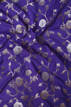 Stunning Elegant Blue Banarasi Silk Sona Roopa Suit With Banarasi Kimkhwab Design Silk Dupatta - Luxurion World