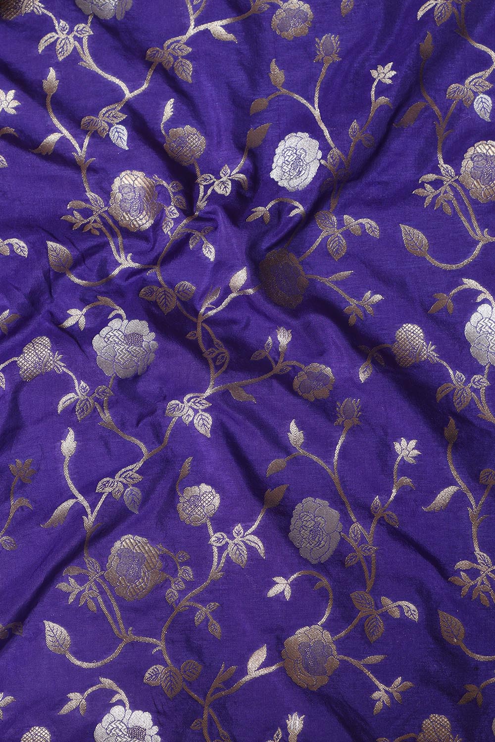 Stunning Elegant Blue Banarasi Silk Sona Roopa Suit With Banarasi Kimkhwab Design Silk Dupatta - Luxurion World