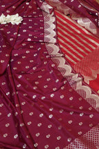 Red Banarasi Silk Three Piece Unstitch Suit Set - Elegant and Timeless - Luxurion World