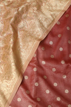 Elegant Maroon Banarasi Tissue Silk Zari Booti Suit With Pastel Banarasi Silk Shikargah Dupatta - Luxurion World