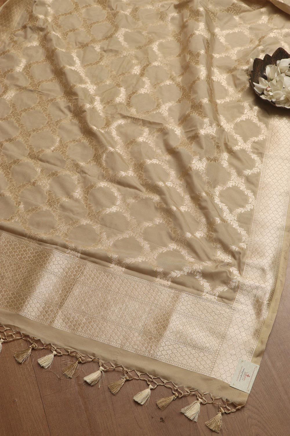 Elegant Black Banarasi Silk Sona Roopa Suit With Pastel Banarasi Silk Dupatta - Luxurion World