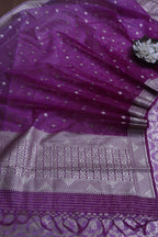 Elegant Purple Banarasi Silk Suit With Purple Banarasi Silk Dupatta - Luxurion World