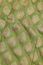 Stunning Green Banarasi Silk Suit With Pink Banarasi Silk Dupatta - Luxurion World
