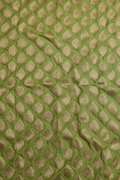 Stunning Green Banarasi Silk Suit With Pink Banarasi Silk Dupatta - Luxurion World