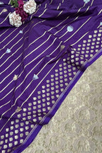 Elegant Pastel Banarasi Silk Suit With Purple Banarasi Silk Dupatta - Luxurion World