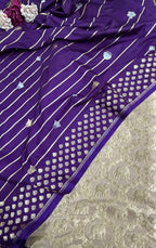 Elegant Pastel Banarasi Silk Suit With Purple Banarasi Silk Dupatta - Luxurion World
