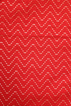 Red Banarasi Cotton Zig Zag Design Suit With Red Banarasi Cotton Silk Dupatta - Luxurion World