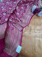 Mustard Banarasi Tissue Katan Silk Suit With Pinkish Red Banarasi Handloom Pure Georgette Sona Roopa Dupatta - Luxurion World