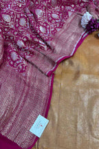 Mustard Banarasi Tissue Katan Silk Suit With Pinkish Red Banarasi Handloom Pure Georgette Sona Roopa Dupatta - Luxurion World
