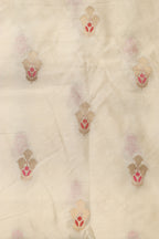 Dyeable Banarasi Handloom Chiniya Silk Suit With Pink Banarasi Organza Dupatta - Luxurion World