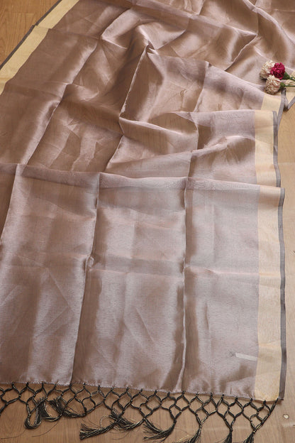 Elegant Purple Banarasi Silk Suit With Banarasi Tissue Dupatta - Luxurion World