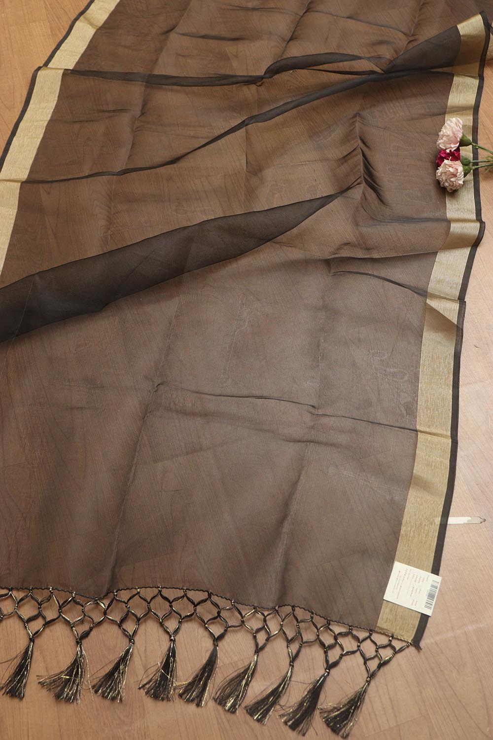 Stunning silk three piece suit with soft banarasi dupatta main image 1