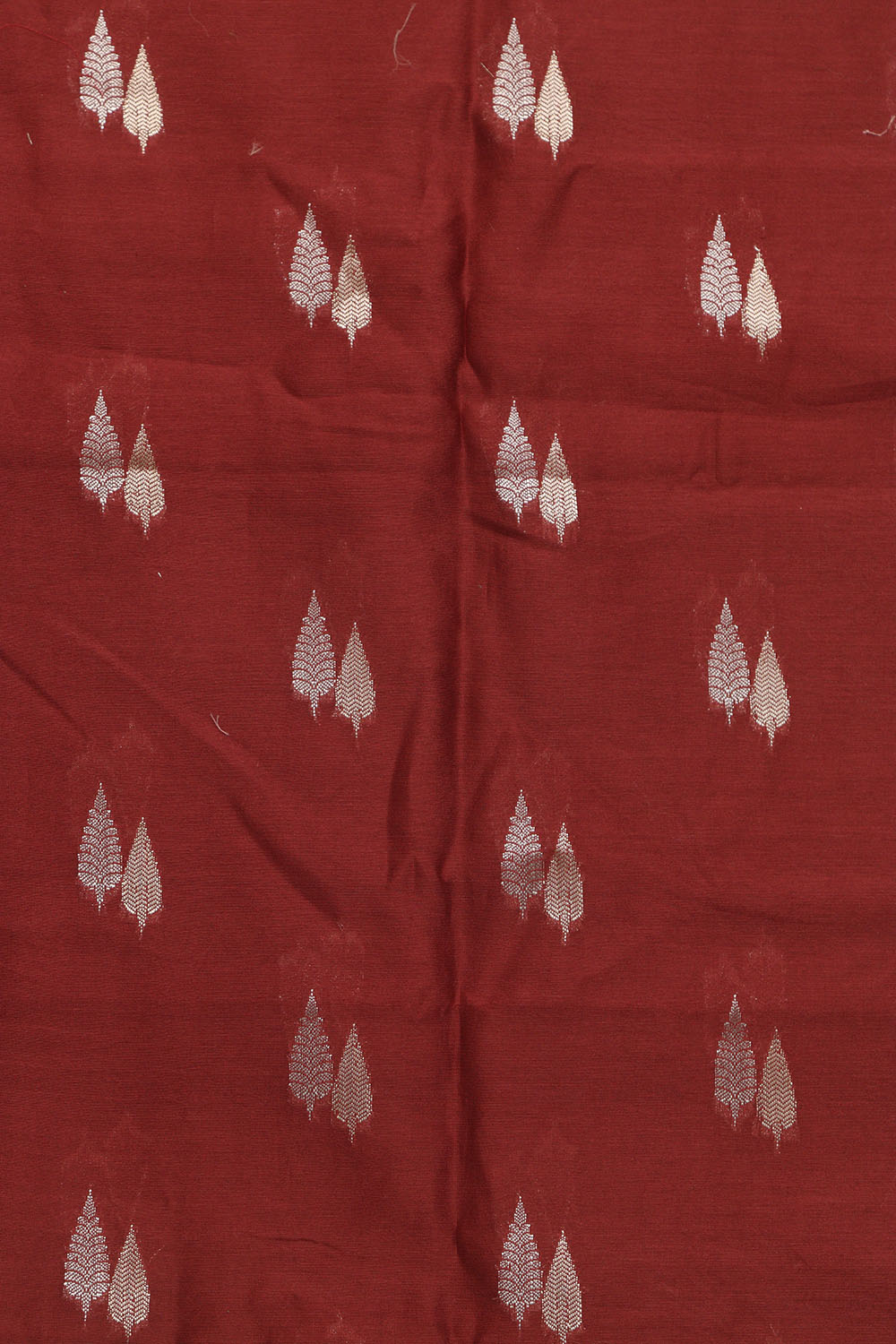 Elegant Maroon Banarasi Chanderi Silk Sona Roopa Design Suit With Maroon Banarasi Plain Tissue Dupatta - Luxurion World