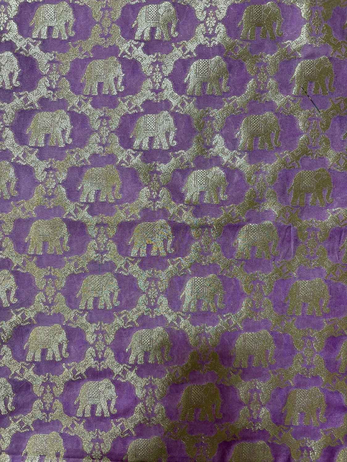 Stunning Purple Banarasi Silk Suit With Purple Banarasi Silk Dupatta - Luxurion World