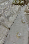 Stunning Dyeable Banarasi Handloom Moonga Silk Suit With Dyeable Banarasi Handloom Pure Moonga Silk Dupatta - Luxurion World