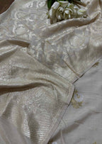 Stunning Dyeable Banarasi Handloom Moonga Silk Suit With Dyeable Banarasi Handloom Pure Moonga Silk Dupatta - Luxurion World