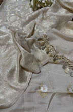 Stunning Dyeable Banarasi Handloom Moonga Silk Suit With Dyeable Banarasi Handloom Pure Moonga Silk Dupatta - Luxurion World