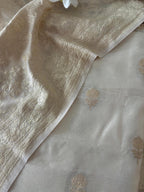 Elegant Dyeable Banarasi Handloom Chiniya Silk Suit With Dyeable Banarasi Handloom Pure Moonga Silk Flower Design Jaal Work Dupatta - Luxurion World