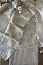 Dyeable Banarasi Pure Moonga Silk Suit With Dyeable Banarasi Handloom Pure Moonga Silk Dupatta - Luxurion World