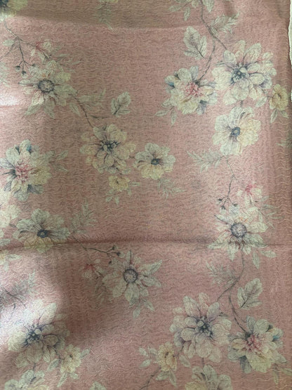 Pretty in Pink: Digital Printed Tissue Organza Suit With Dyeable Banarasi Tissue Silk Flower Design Dupatta - Luxurion World
