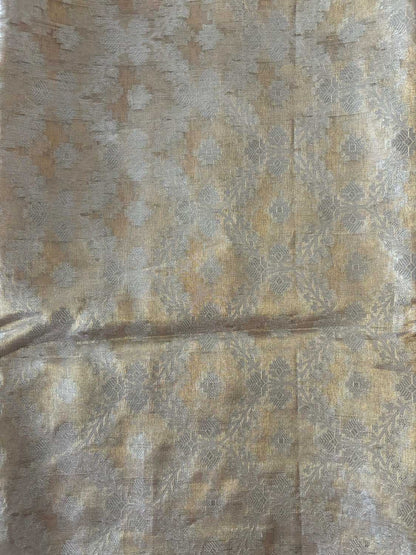 Dyeable Banarasi Pure Tissue Silk Suit With Pink Banarasi Silk Parrot Design Dupatta - Luxurion World