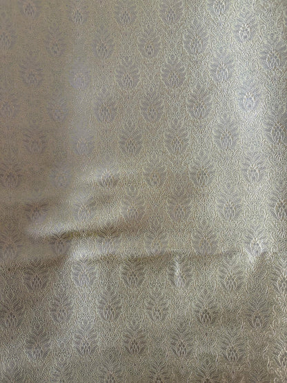 Green Banarasi Brocade Silk Suit With Yellow Banarasi Organza Dupatta - Luxurion World