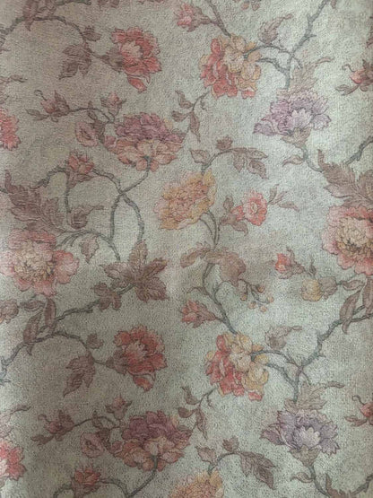 Stunning Green Digital Printed Tissue Organza Suit With Peach Banarasi Silk Dupatta - Luxurion World