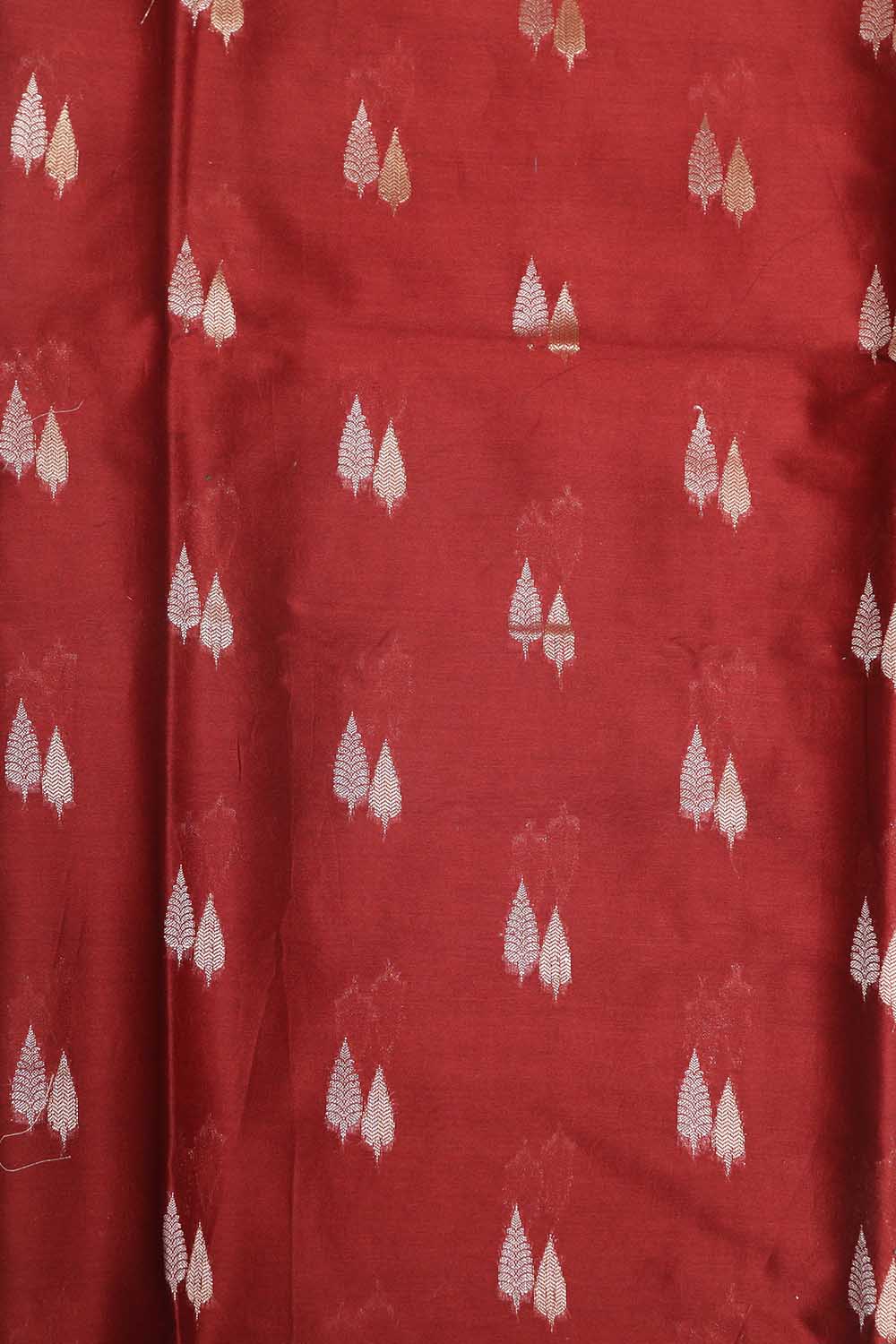 Maroon Banarasi Chanderi Silk Sona Roopa Design Suit With Multicolor Digital Printed Floral And Pichwai Design Modal Silk Dupatta - Luxurion World