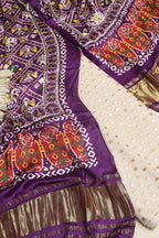 Dyeable Banarasi Chanderi Silk Polka Dots Suit With Purple Digital Printed Patola Design Modal Silk Dupatta - Luxurion World