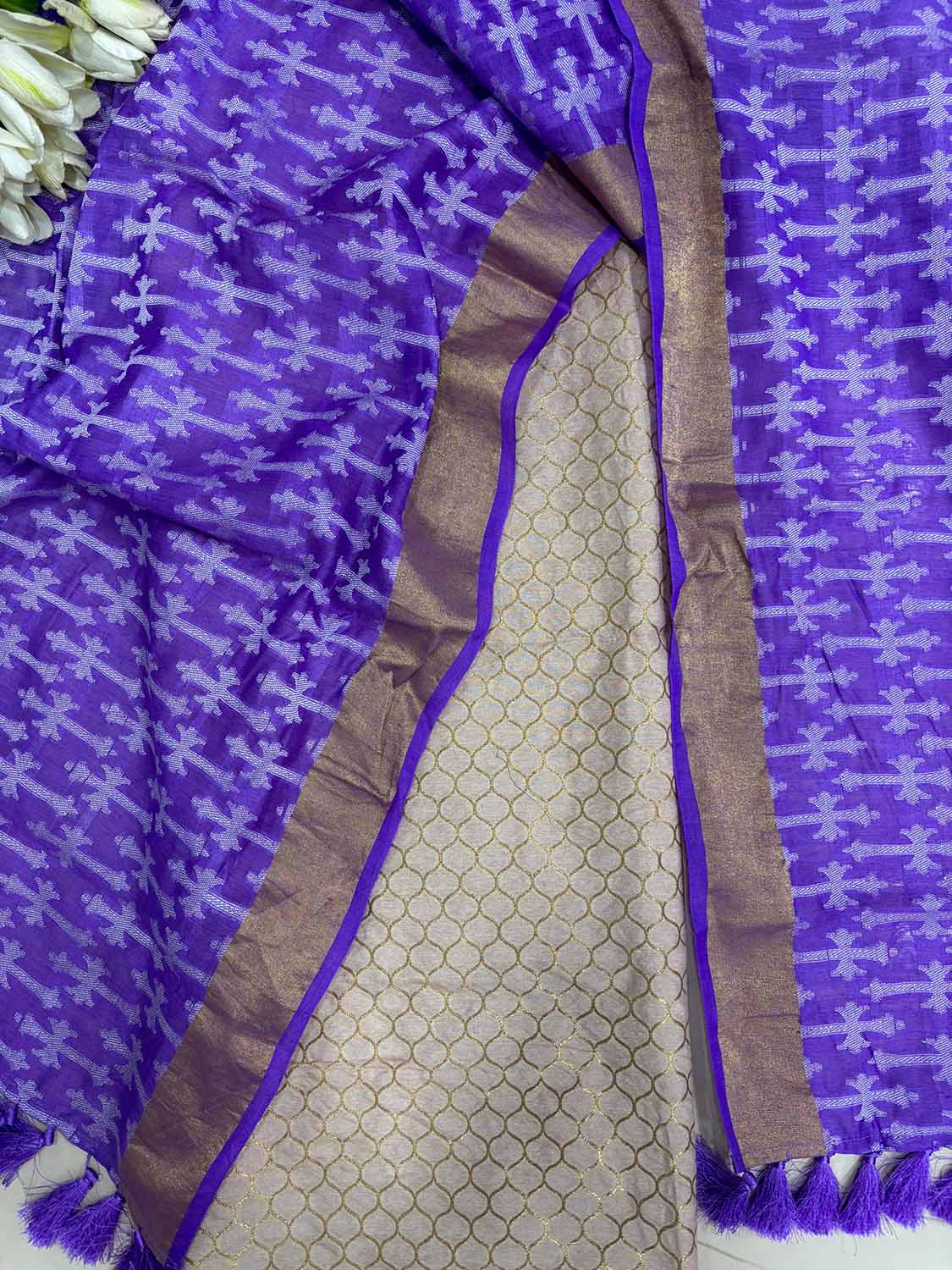 Pastel Pink Banarasi Silk Suit With Banarasi Handloom Pure Moonga Silk Dupatta - Luxurion World