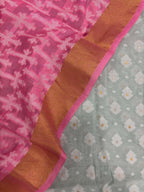 Blue Banarasi Cotton Suit With Banarasi Handloom Pure Moonga Silk Dupatta - Luxurion World