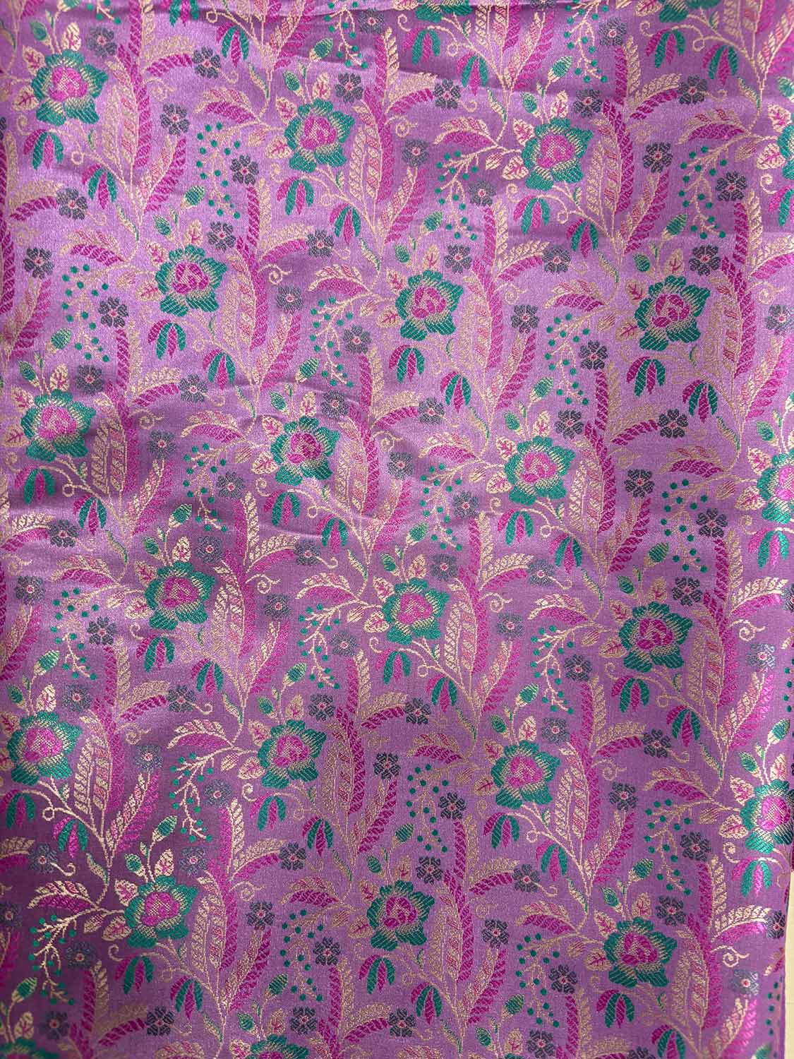 Purple Banarasi Silk Tanchui Suit With Banarasi Handloom Pure Moonga Silk Dupatta - Luxurion World