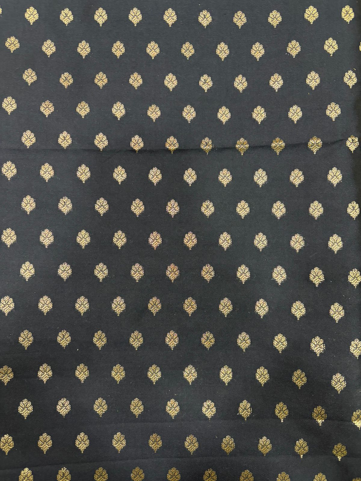 Black Banarasi Silk Small Booti Design Suit With Pastel Banarasi Silk Dupatta - Luxurion World